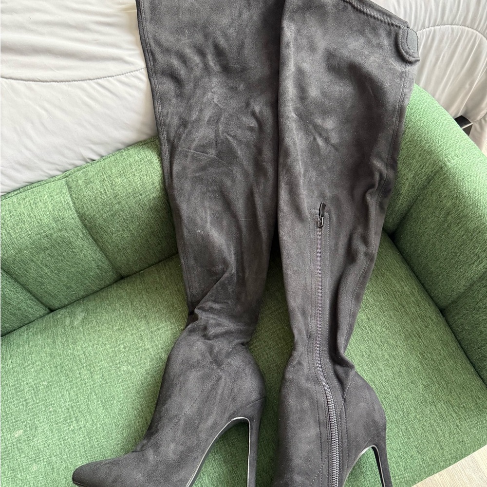 Fashion Nova Black Over-the-Knee Boots